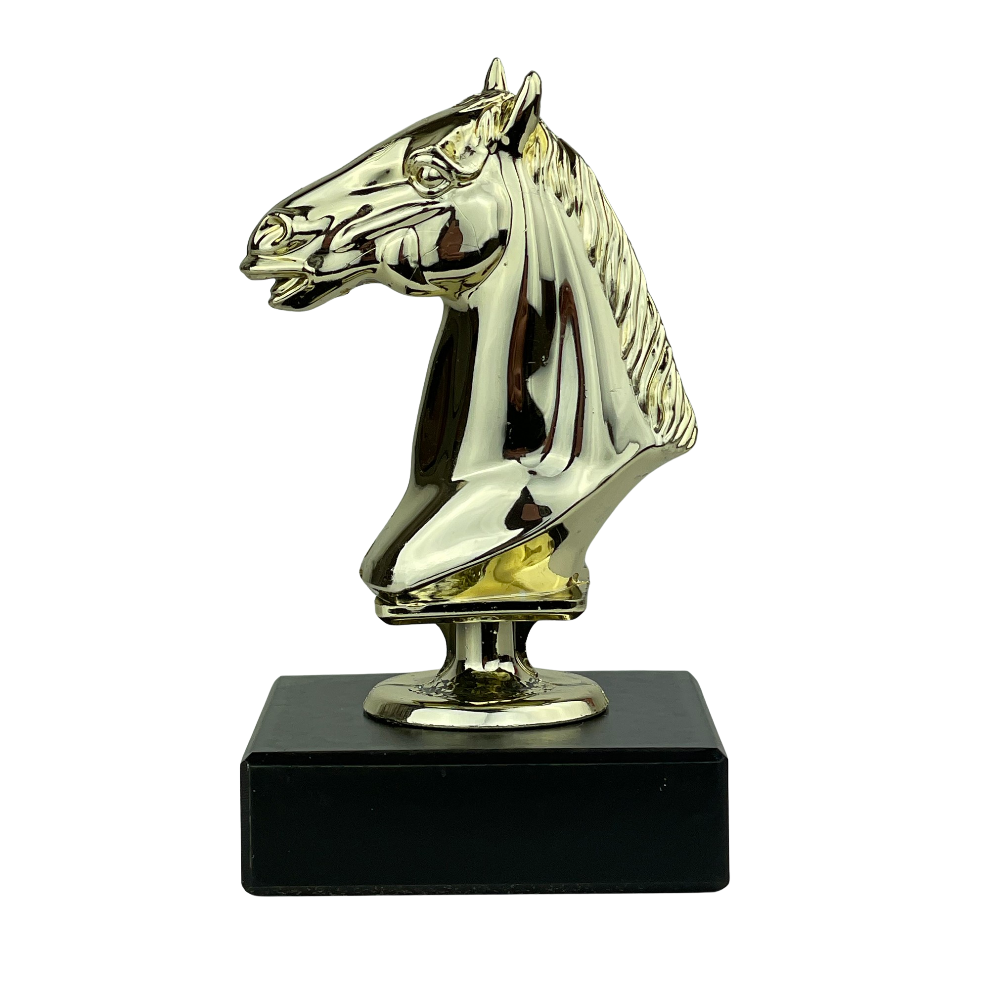 Hestehoved - Statuette Guld - 10,5 cm