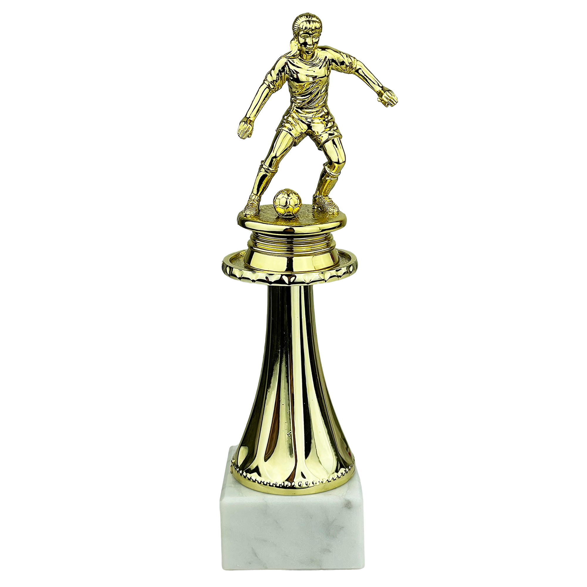 Fodboldspiller Dame - Statuette Guld - 20 cm