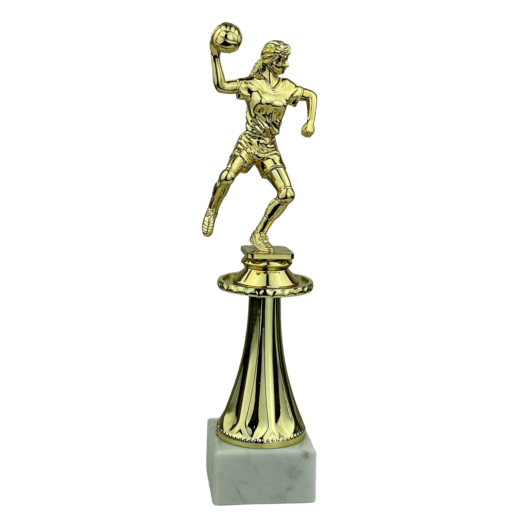 Håndboldspiller Dame - Statuette Guld - 23,5 cm