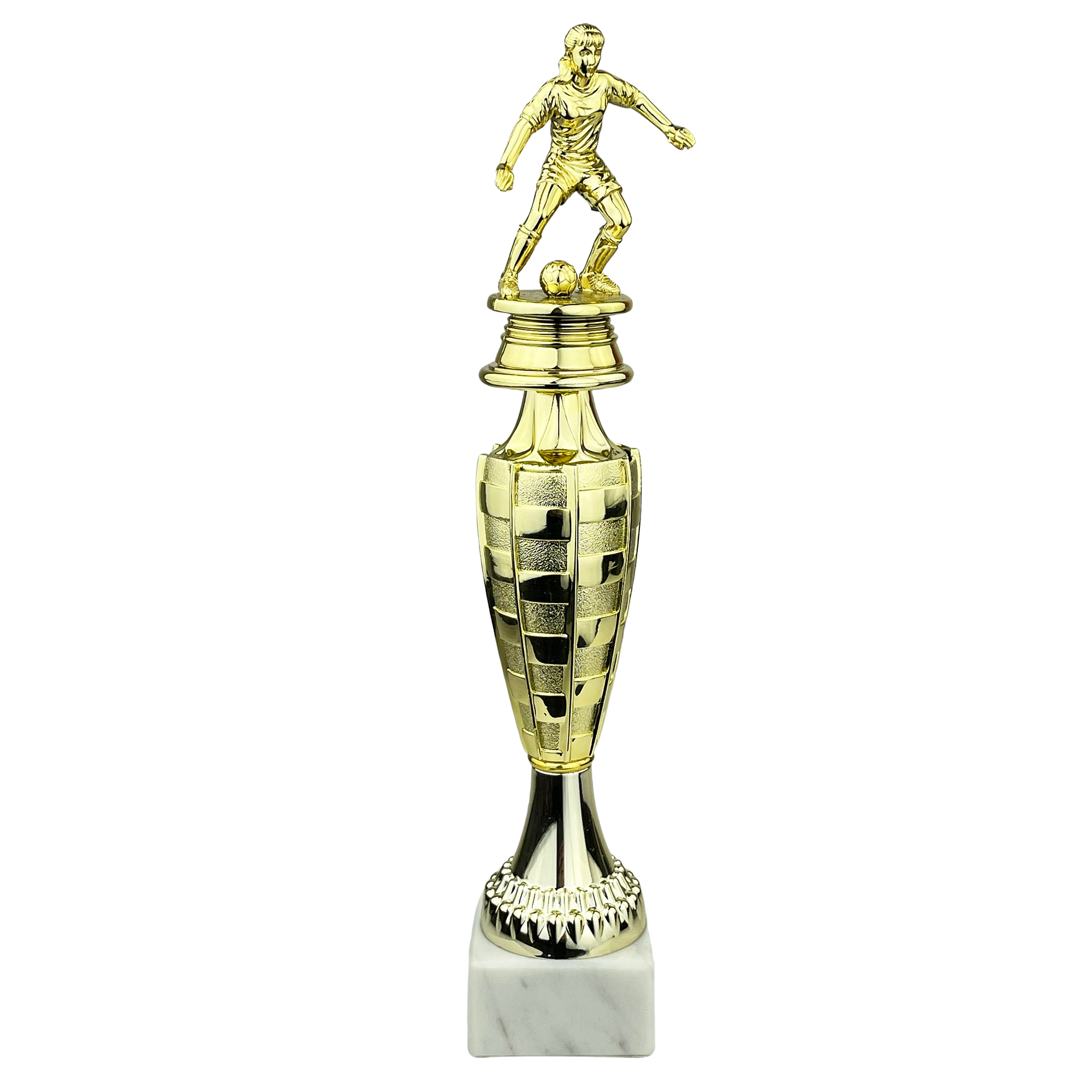 Fodboldspiller Dame - Statuette Guld - 28,5 cm