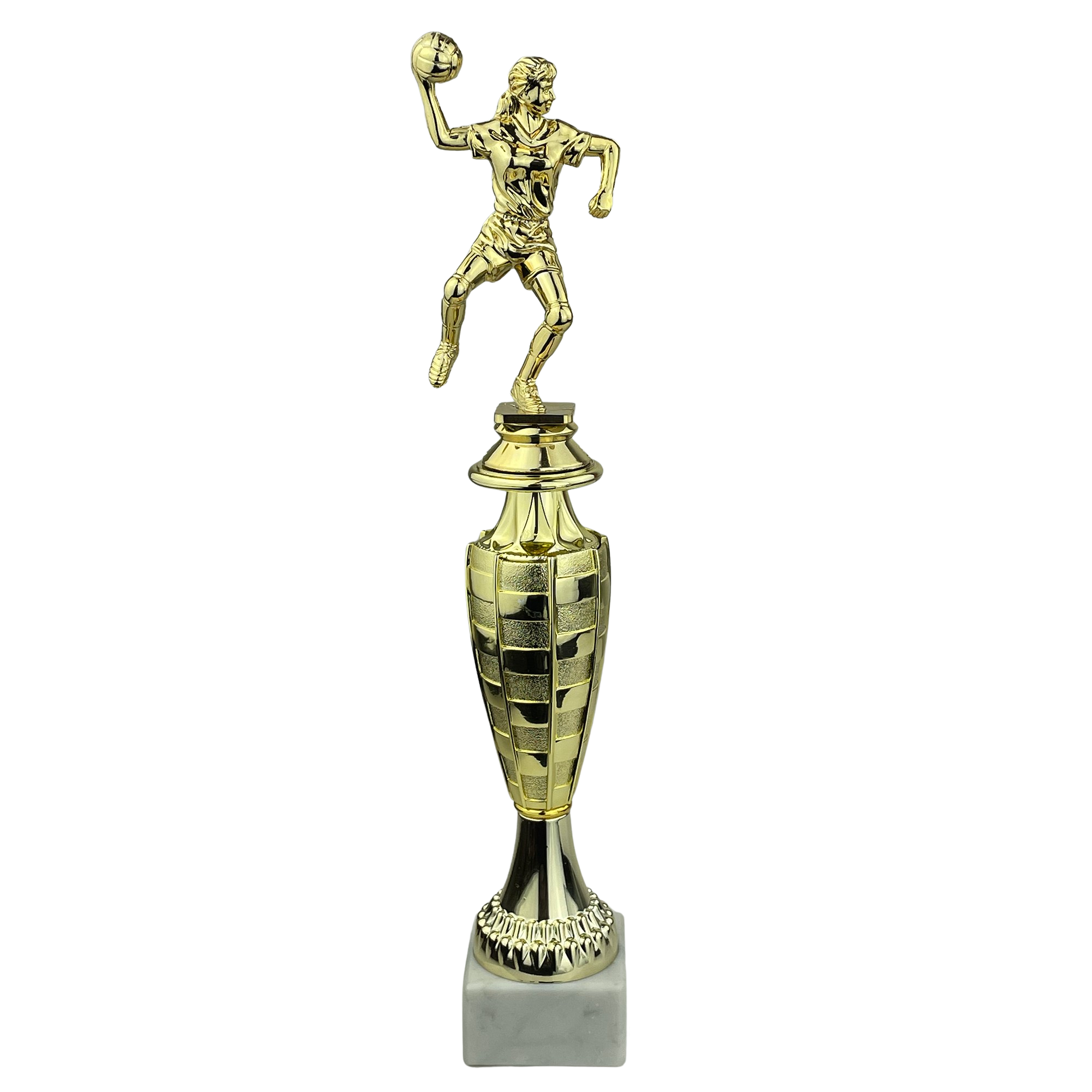 Håndboldspiller Dame - Statuette Guld - 33 cm