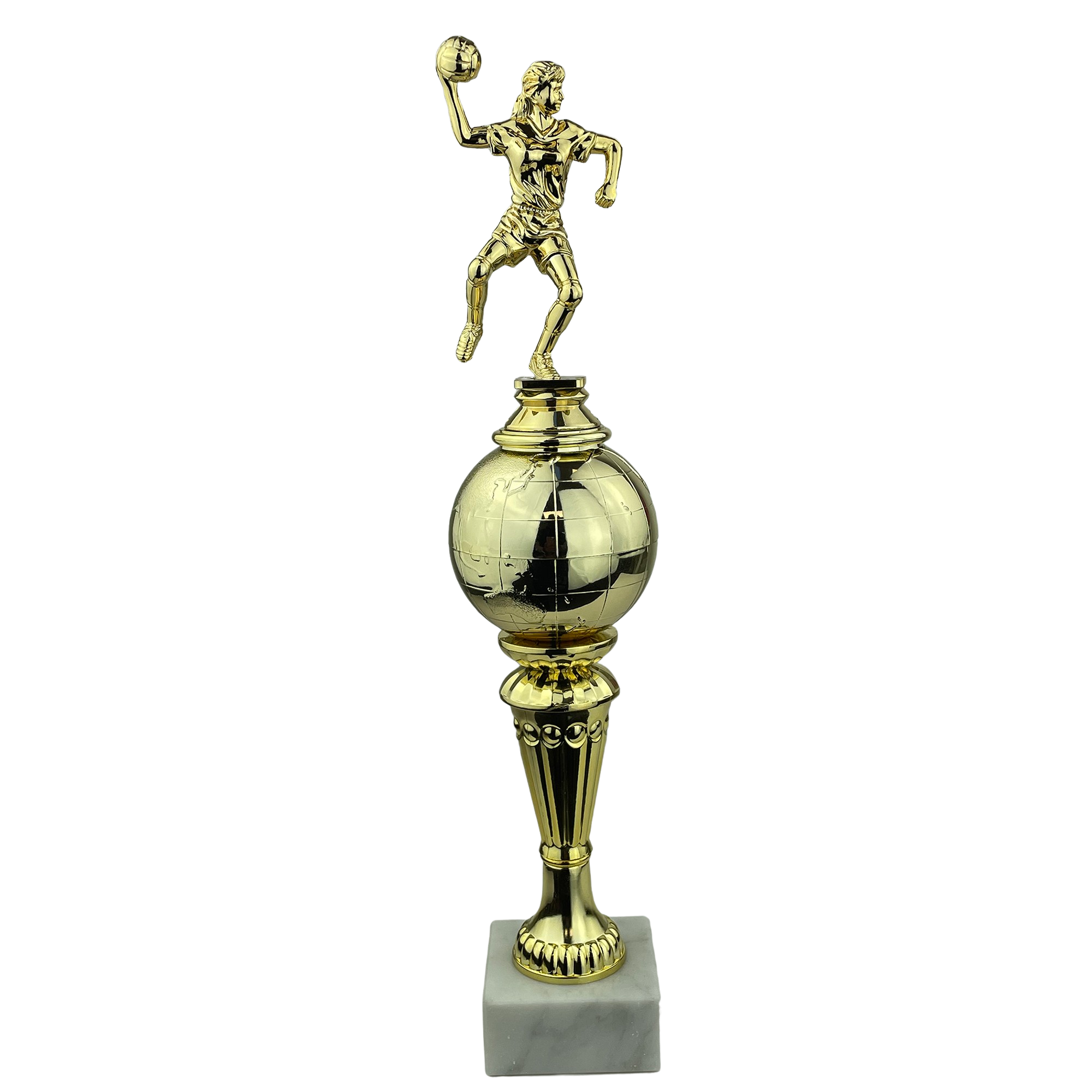 Håndboldspiller Dame - Statuette Guld - 37 cm