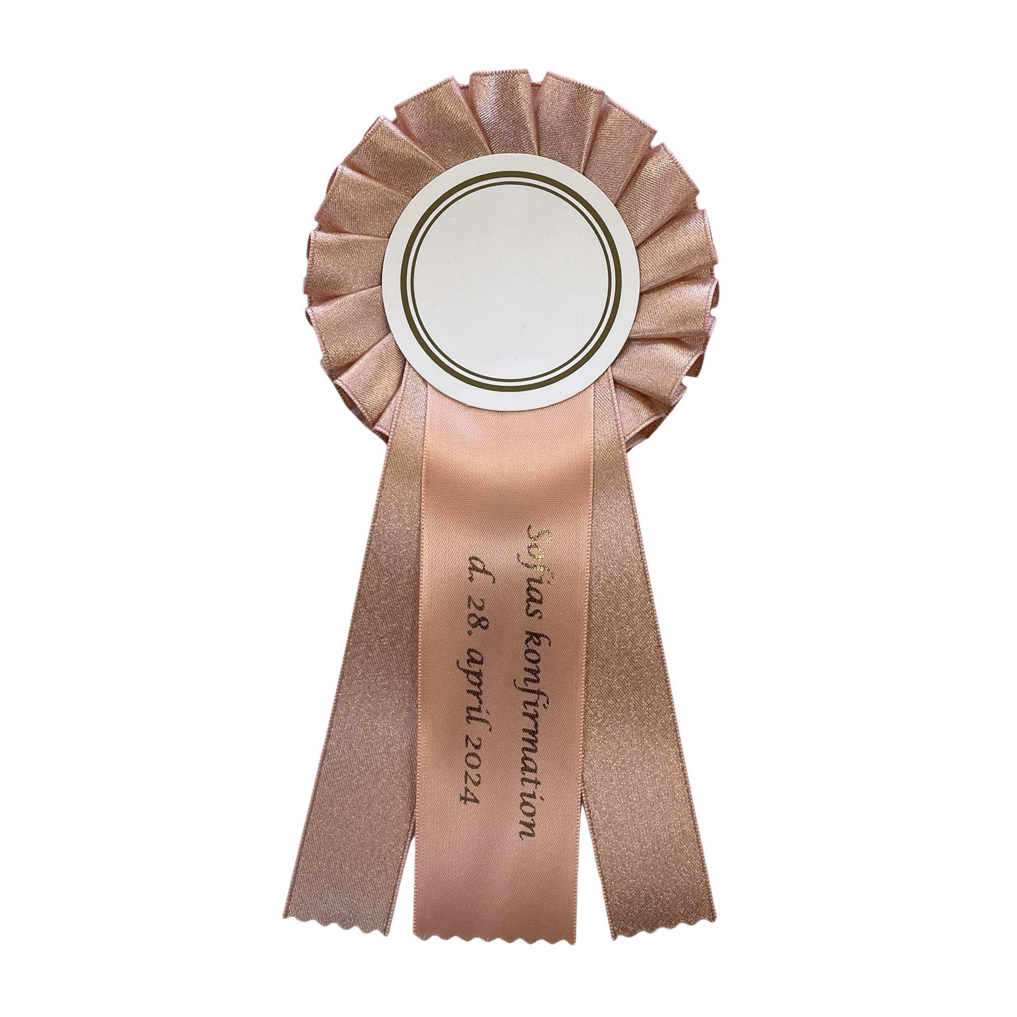 Rosette Bordkort B14 - Purl Rose Gold - Peach