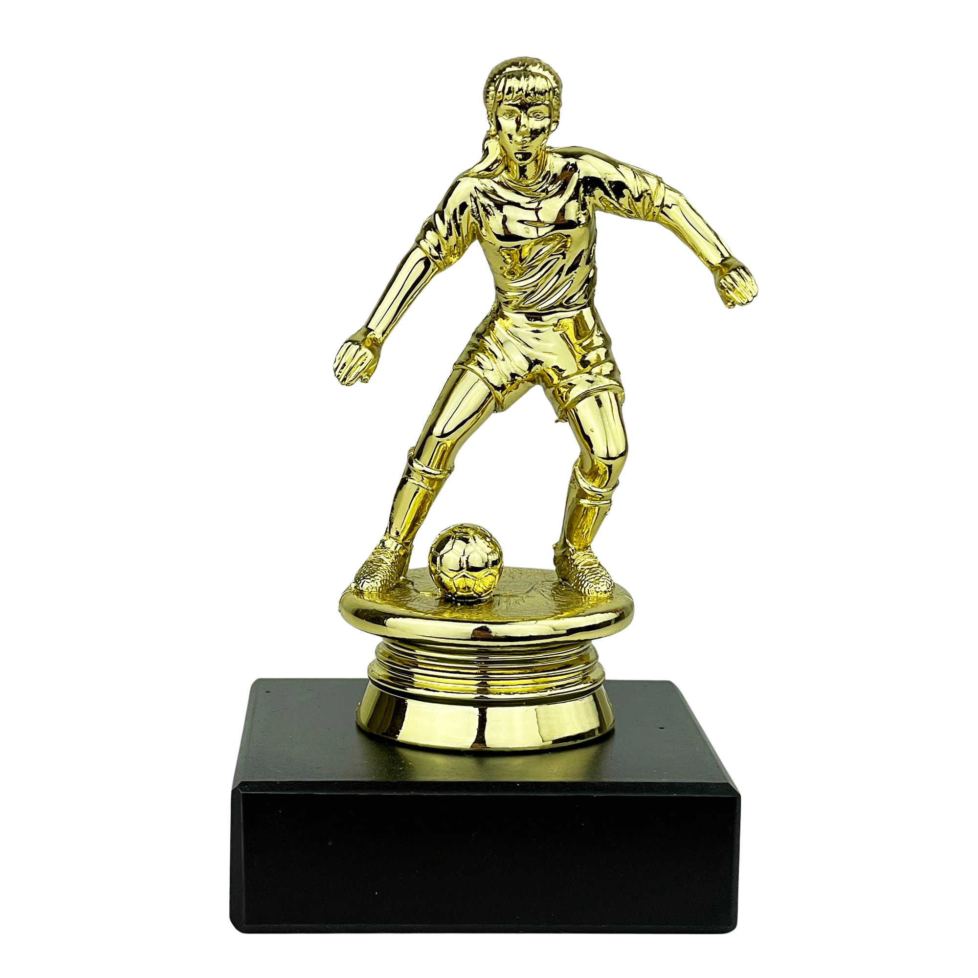 Fodboldspiller Dame - Statuette Guld - 11 cm