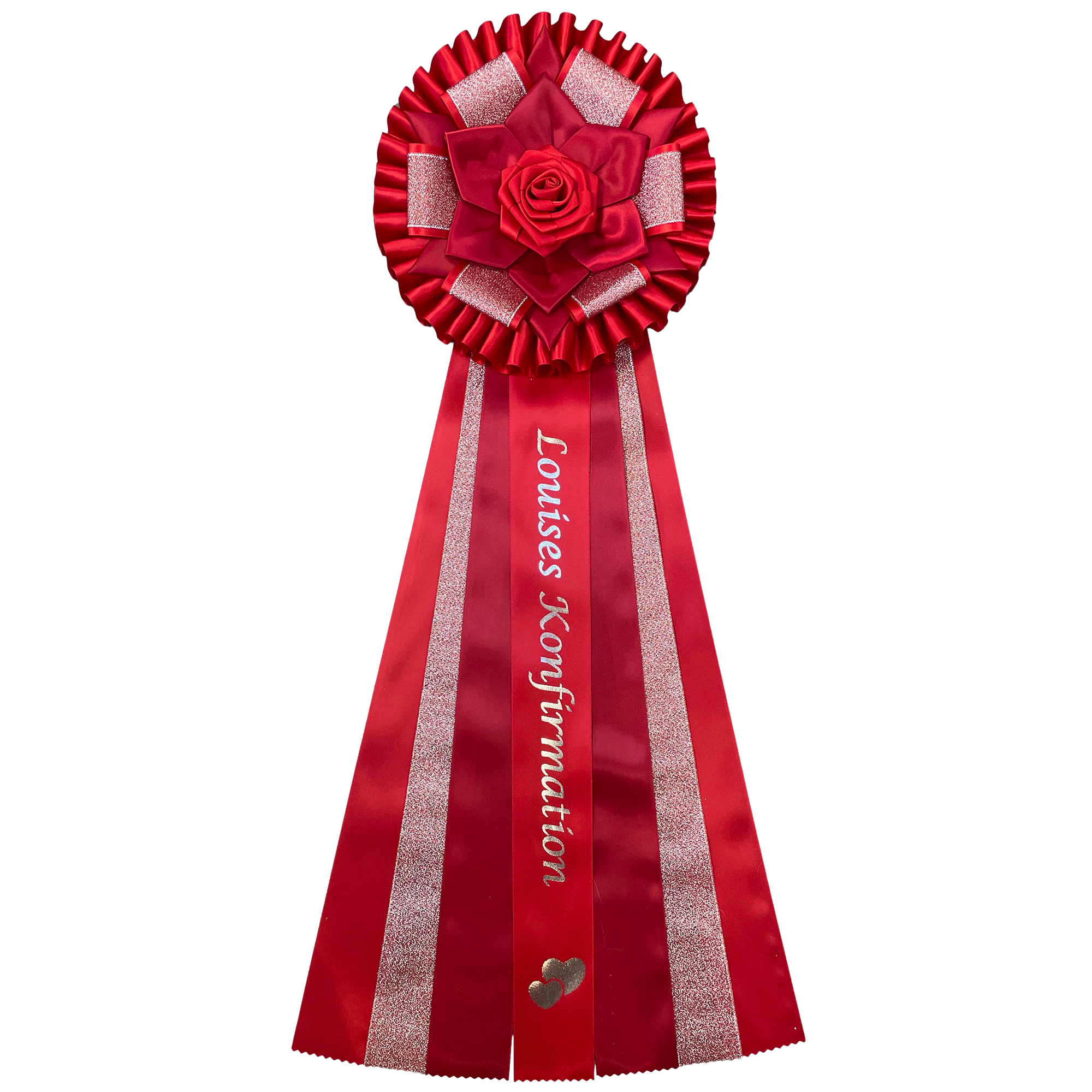 Konfirmations rosette - Rød